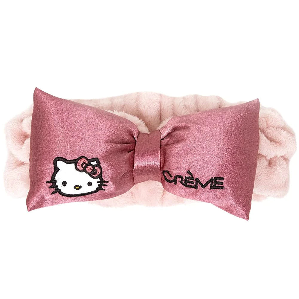 The Creme Shop Hello Kitty Plush Spa Headband (Pink Soft Satin) - TokTok Beauty