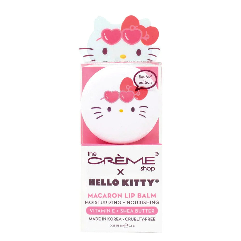 The Crème Shop Hello Kitty Macaron Lip Balm - Strawberry Milkshake - TokTok Beauty