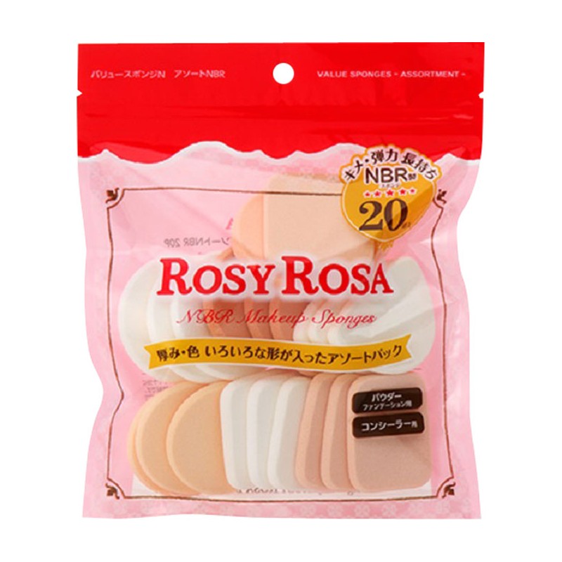 Rosy Rosa NBR Value Sponge 20 Pieces - TokTok Beauty