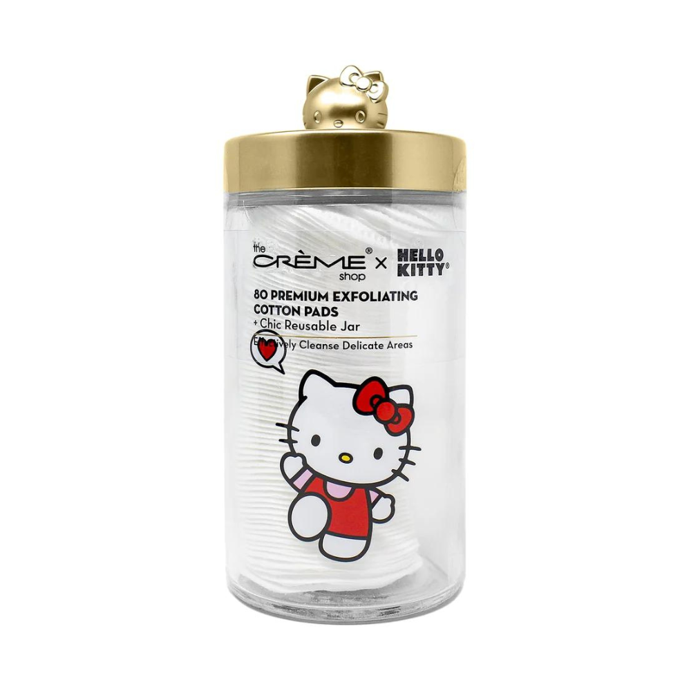 The Creme Shop Hello Kitty Chic Large Reusable Jar+Premium Cotton Pads - TokTok Beauty
