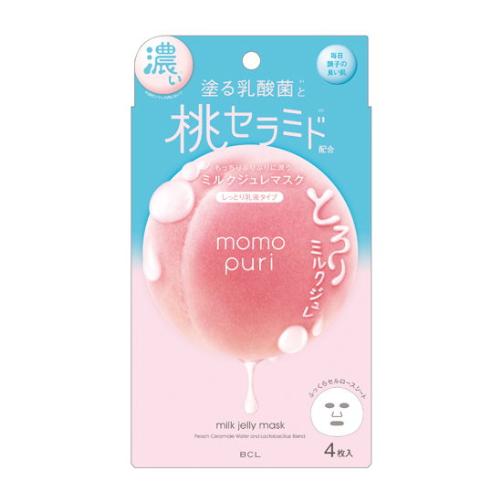 Momo Puri Milk Jelly Mask - 1 Box of 4 Sheets - TokTok Beauty