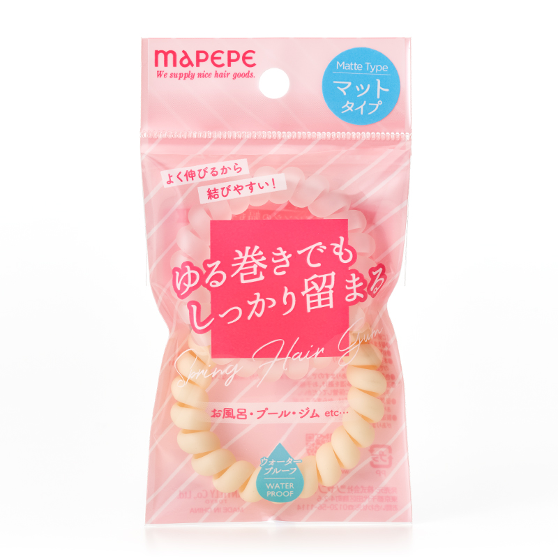 Chantilly Mapepe Spring Hair Tie Matte/White - TokTok Beauty